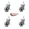 Service Caster 3 Inch Thermoplastic Wheel 8mm Threaded Stem Caster Set with Brakes SCC, 4PK SCC-TS05S310-TPRS-SLB-M815-4 - alternate 2